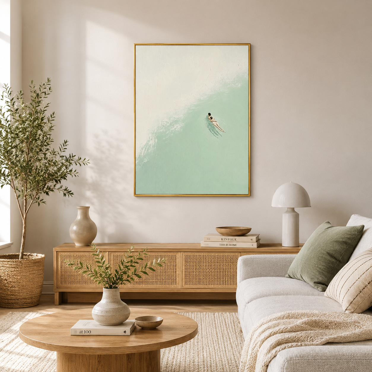 Quiet Tide Together Poster – Minimalist Coastal Wall Art