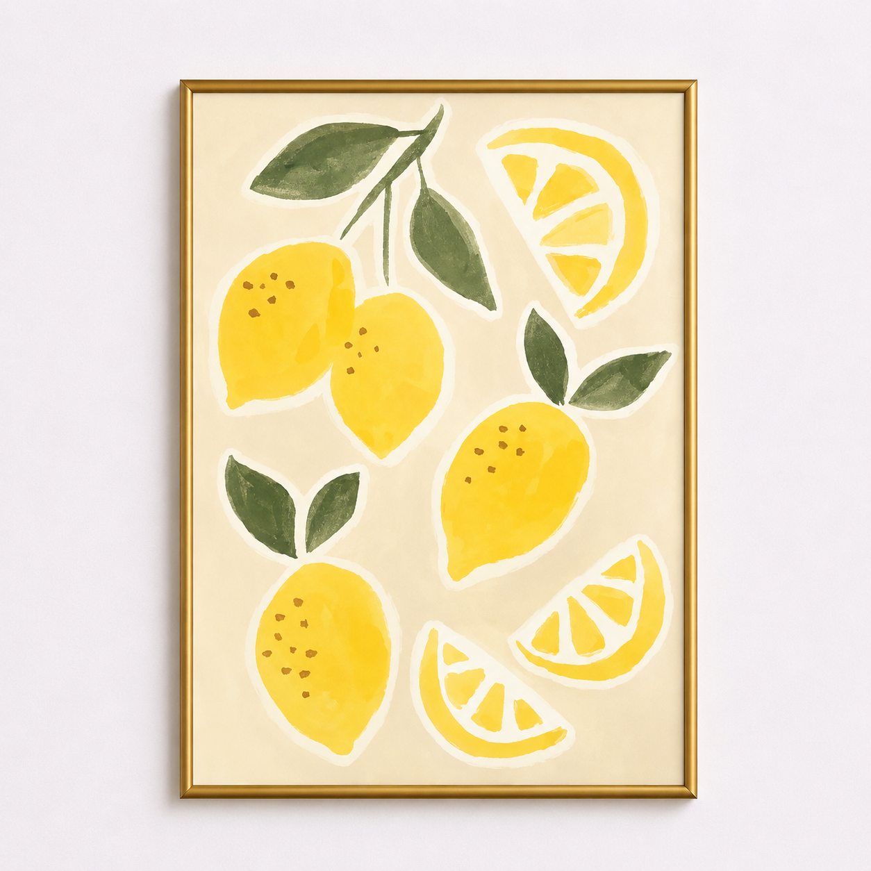 Lemon Harvest Poster – Mediterranean Citrus Wall Art