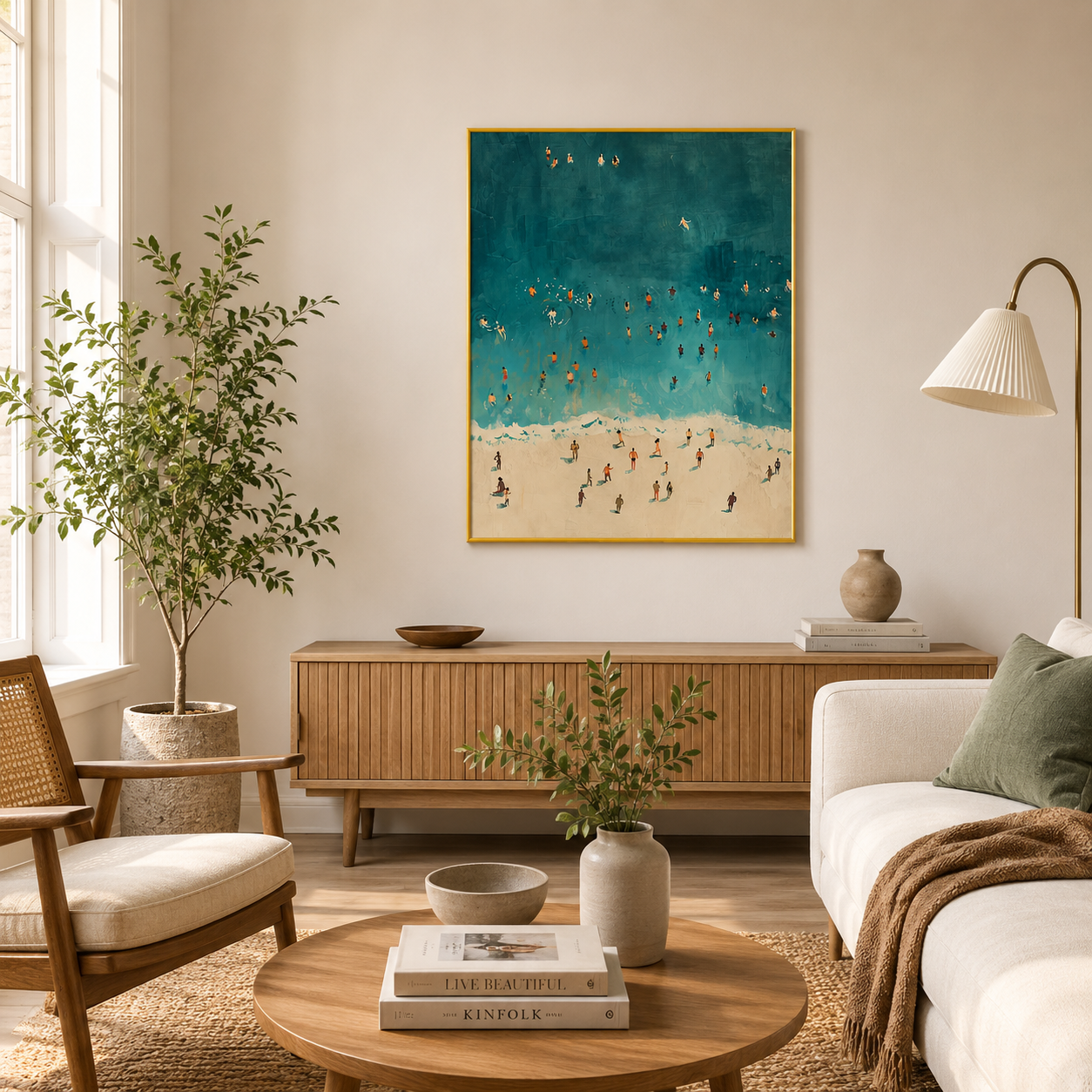 Midnight Tide Poster – Abstract Coastal Beach Wall Art