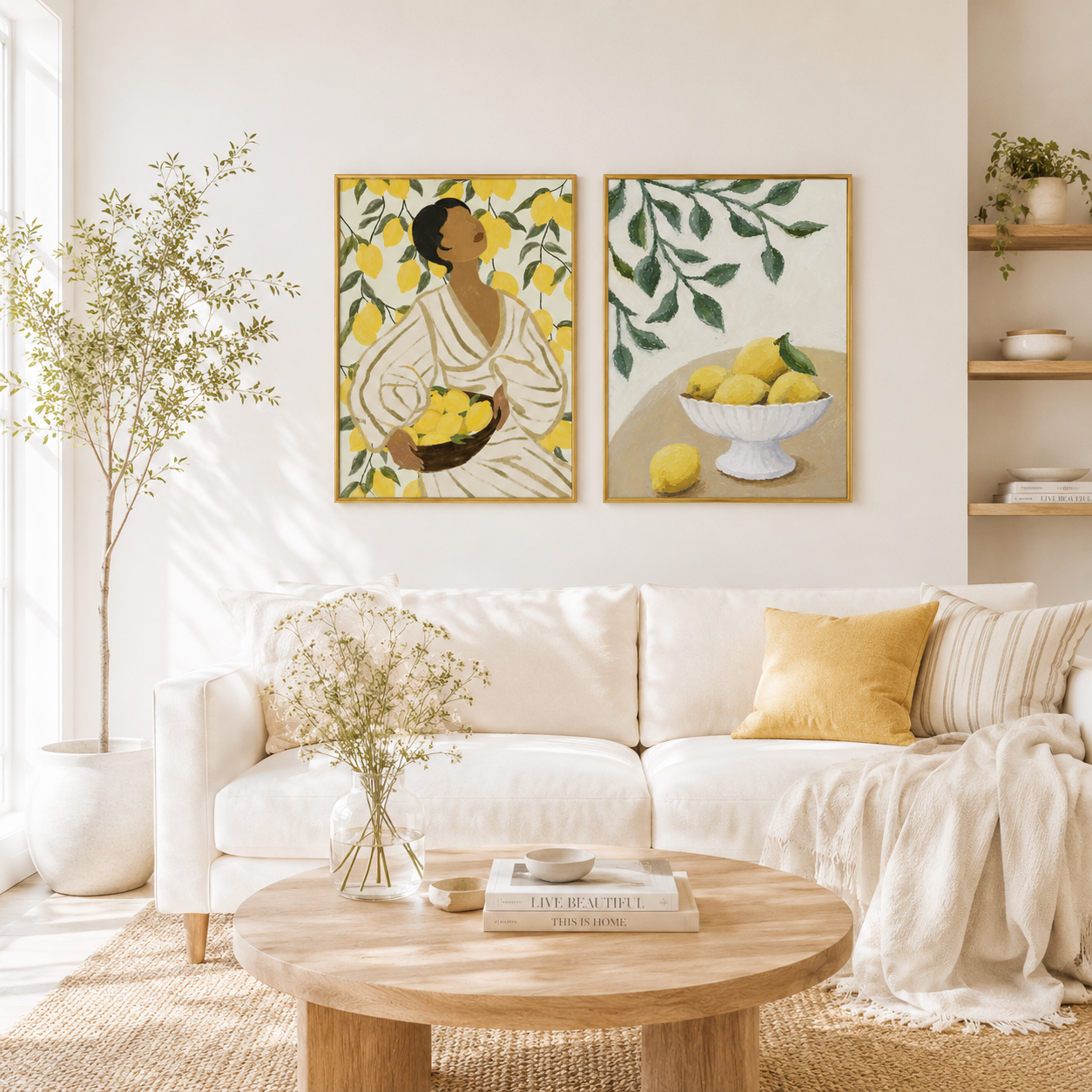 Lemon Still Life Poster – Mediterranean Kitchen Wall Art