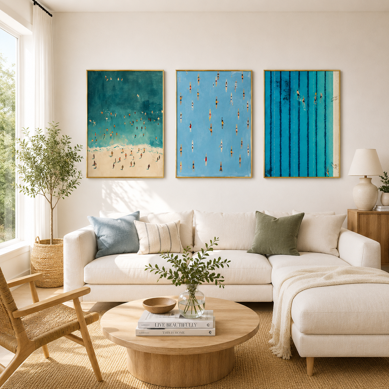 Midnight Tide Poster – Abstract Coastal Beach Wall Art