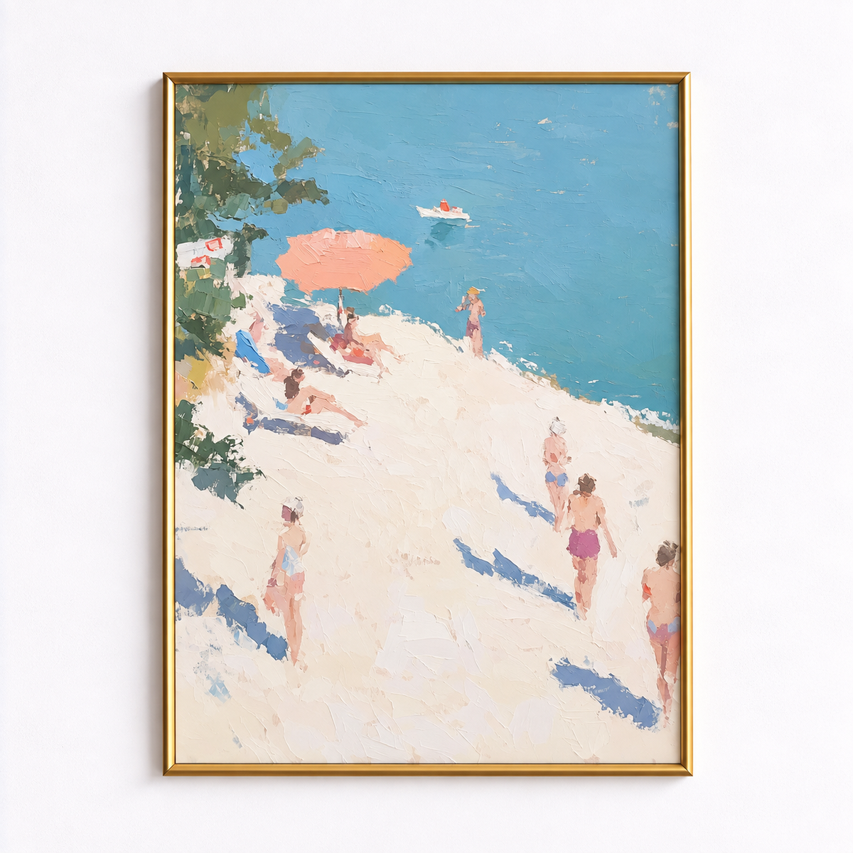 Coral Beach Days Coastal Summer Poster