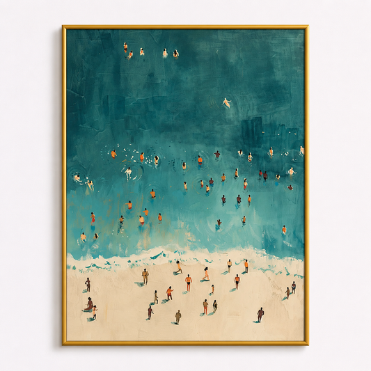 Midnight Tide Poster – Abstract Coastal Beach Wall Art