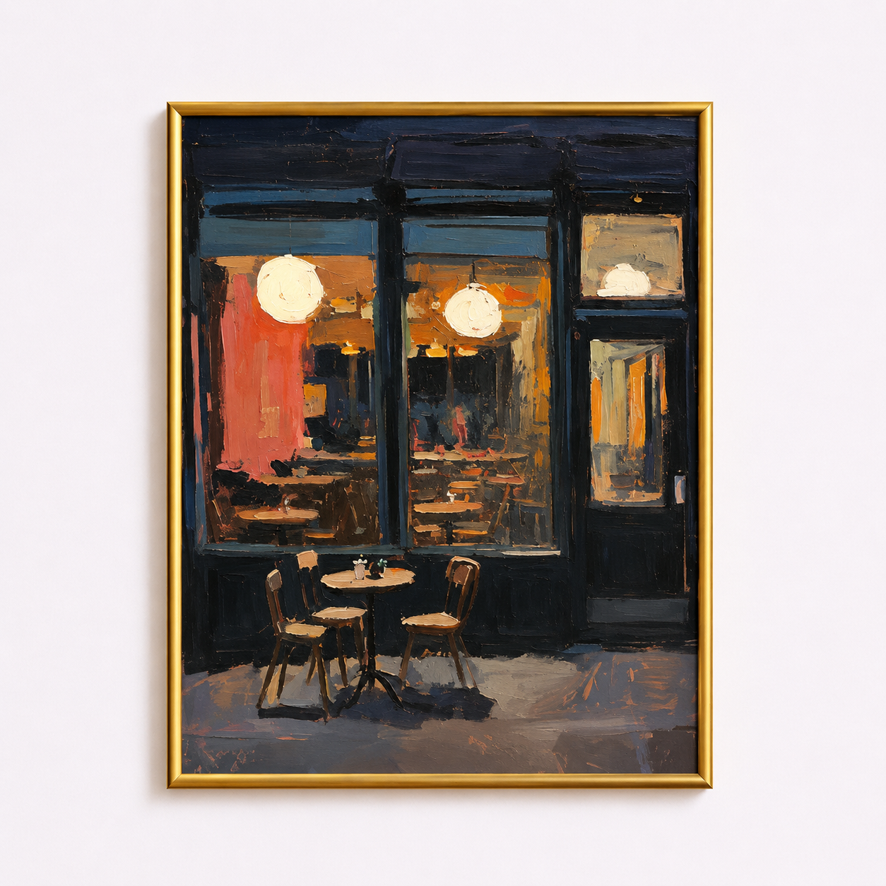 After Hours Café Poster – Moody Parisian Café Wall Art