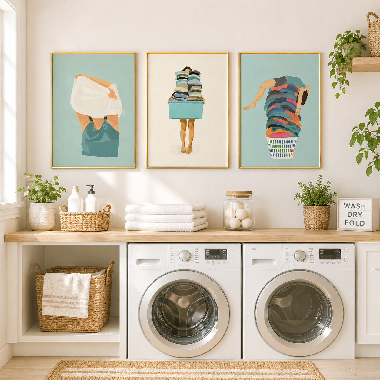 Laundry Day Poster – Minimalist Laundry Room Wall Art
