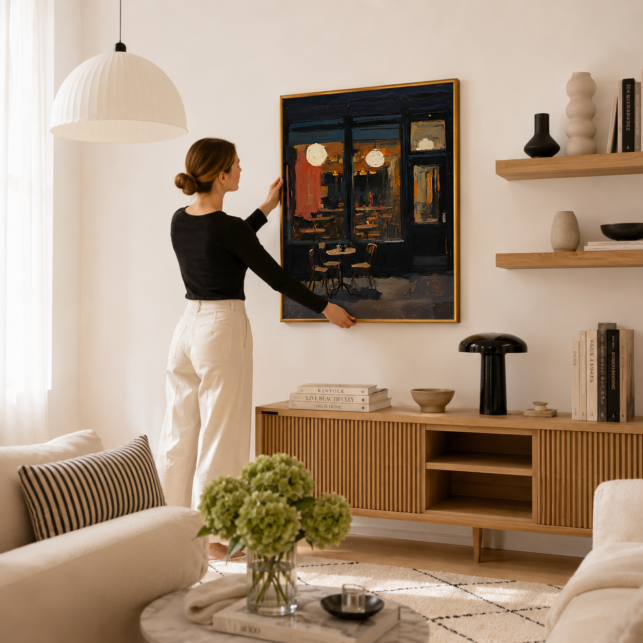 After Hours Café Poster – Moody Parisian Café Wall Art
