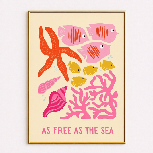 As Free As The Sea – Playful Coastal Wall Art