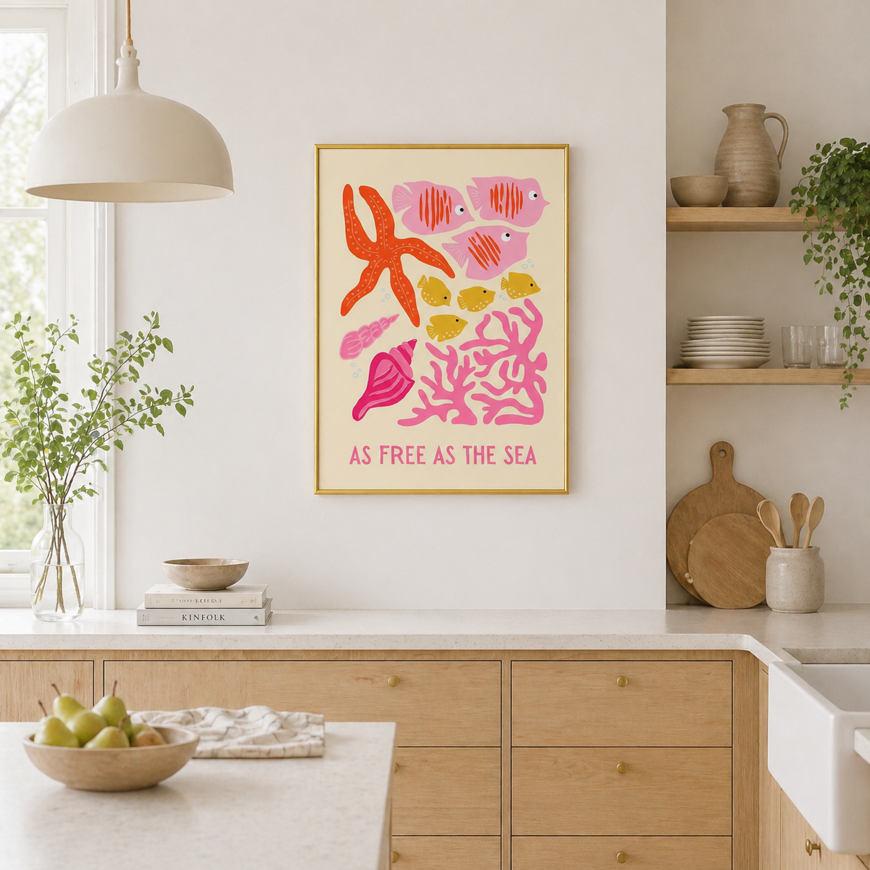 As Free As The Sea – Playful Coastal Wall Art