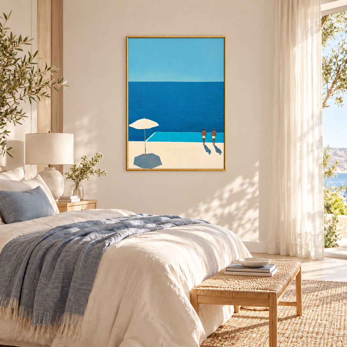 Poolside Horizon Minimal Coastal Poster