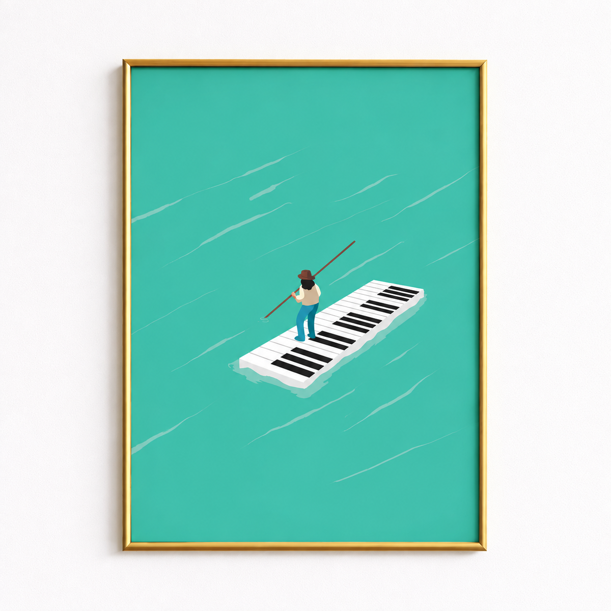 Piano Voyage Musical Journey Art Poster