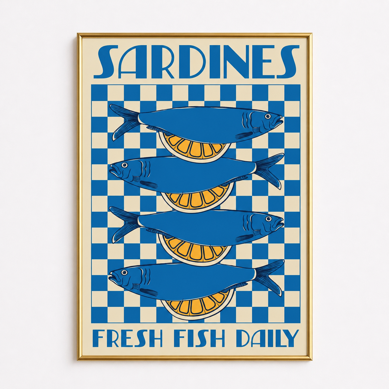 Sardines Fresh Fish Daily – Vintage Kitchen Poster