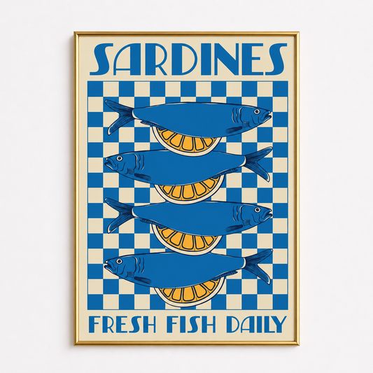 Sardines Fresh Fish Daily – Vintage Kitchen Poster