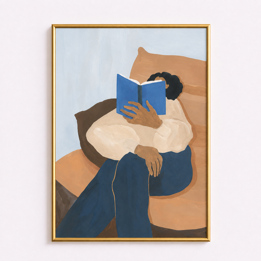 Quiet Reading Moment Poster – Cozy Literary Wall Art