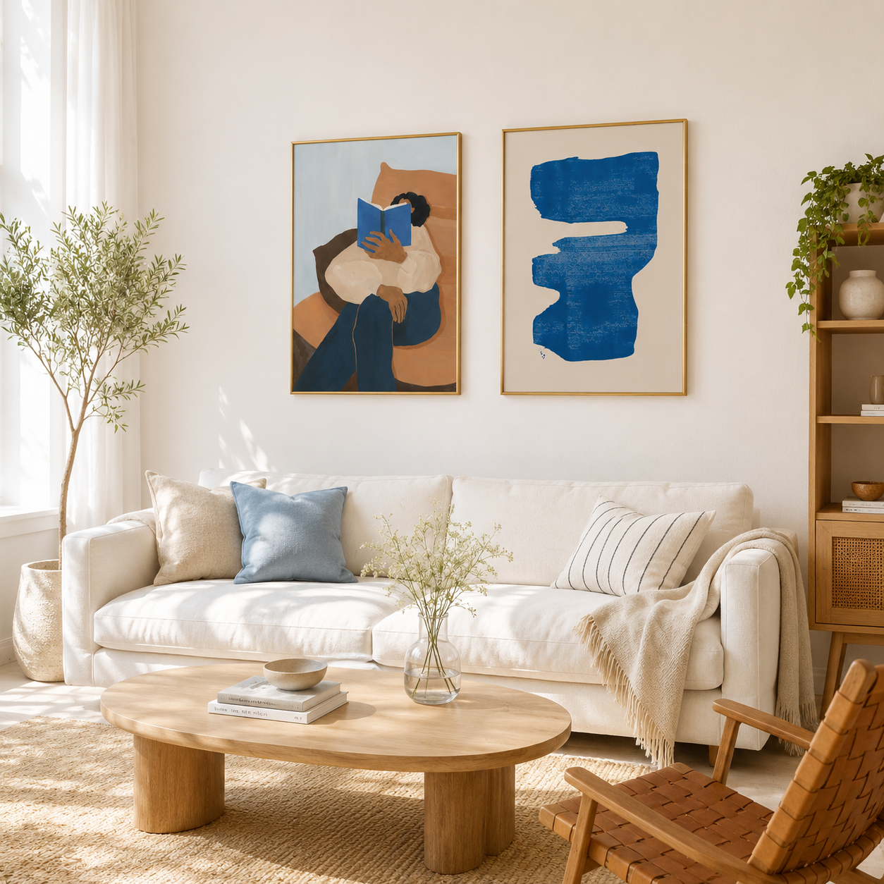 Cobalt Form Poster – Minimalist Abstract Wall Art