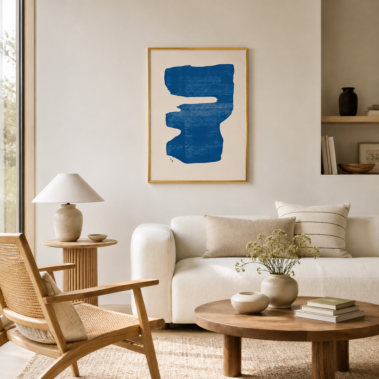 Cobalt Form Poster – Minimalist Abstract Wall Art