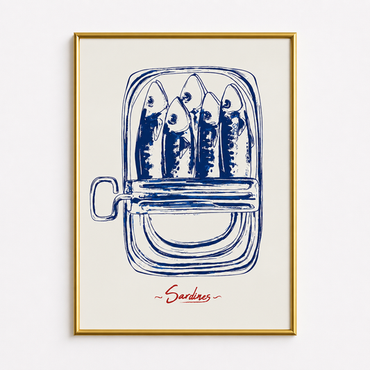 Sardines in a Tin – Vintage Kitchen Wall Art