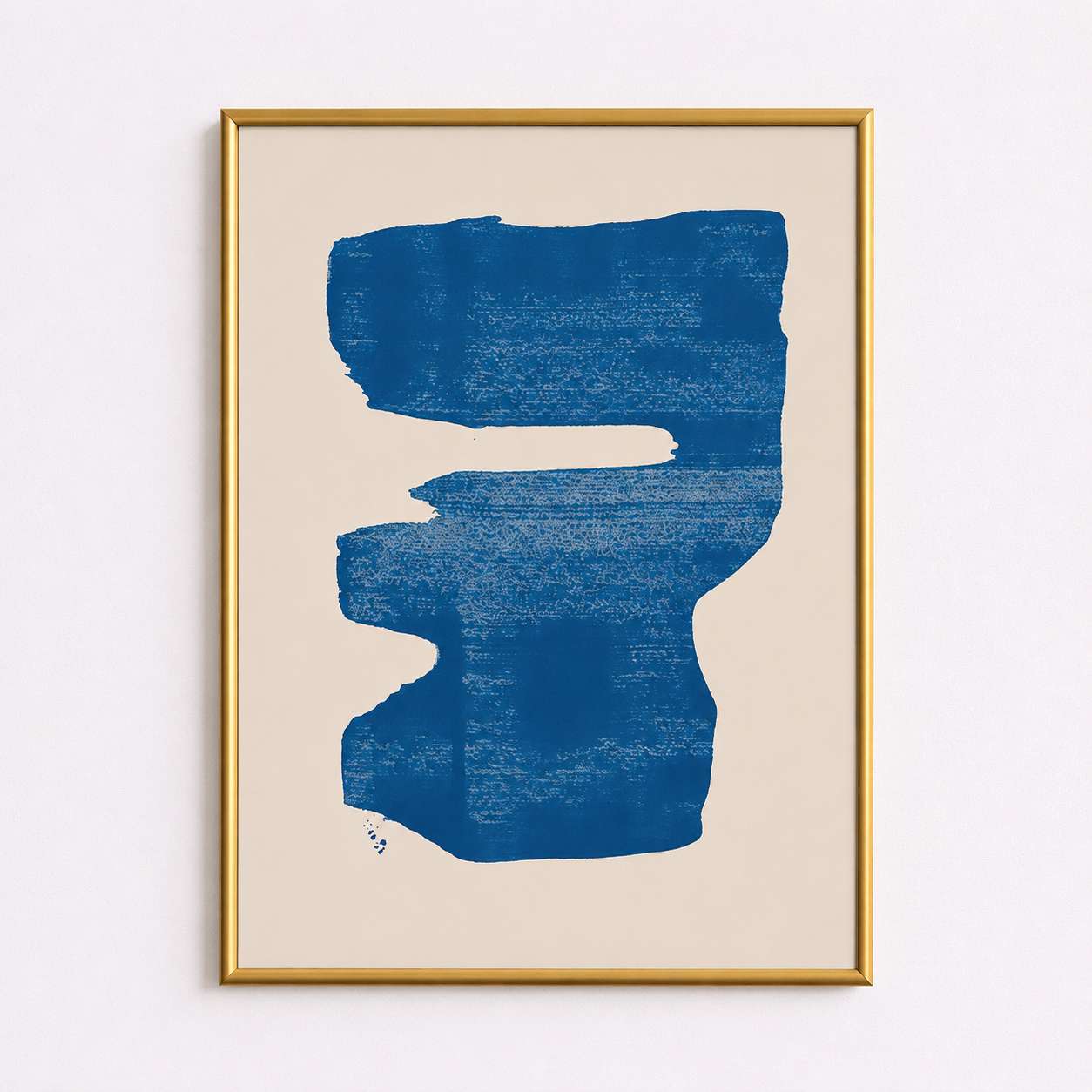 Cobalt Form Poster – Minimalist Abstract Wall Art