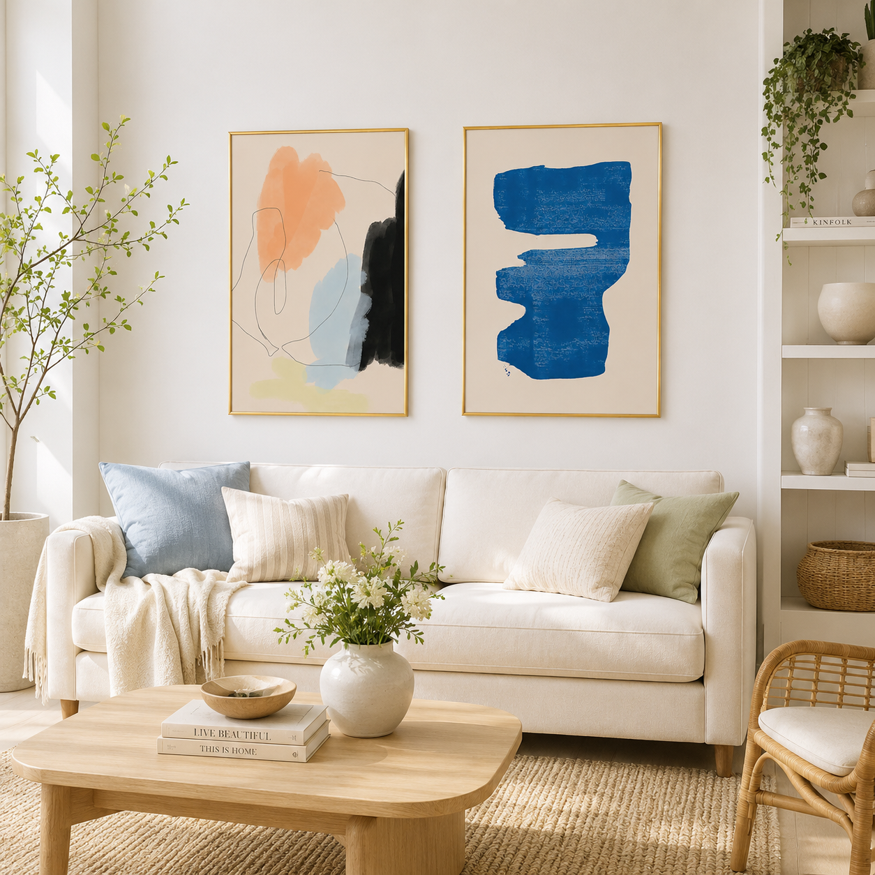 Abstract Serenity Poster – Modern Line Art Wall Art