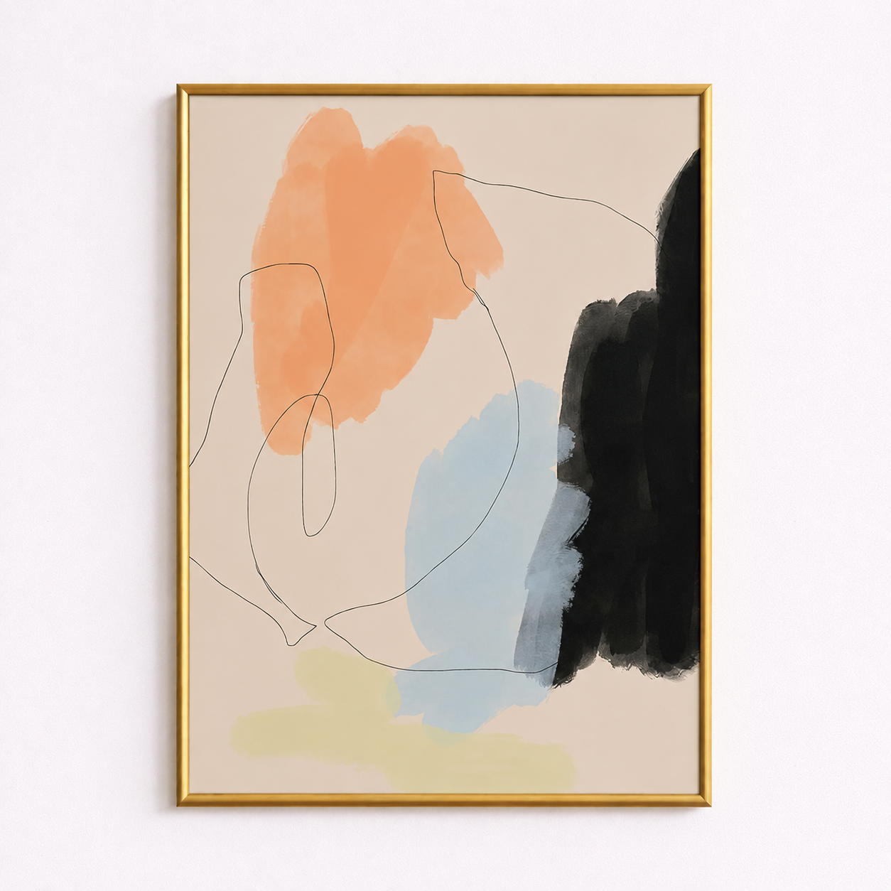 Abstract Serenity Poster – Modern Line Art Wall Art