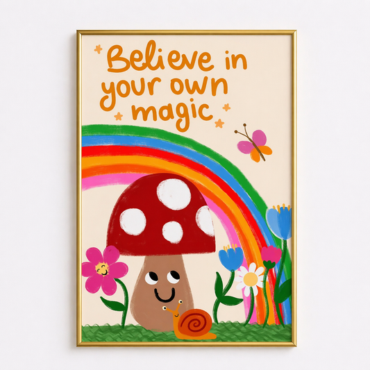 Believe in Your Own Magic – Cute Kids Wall Art