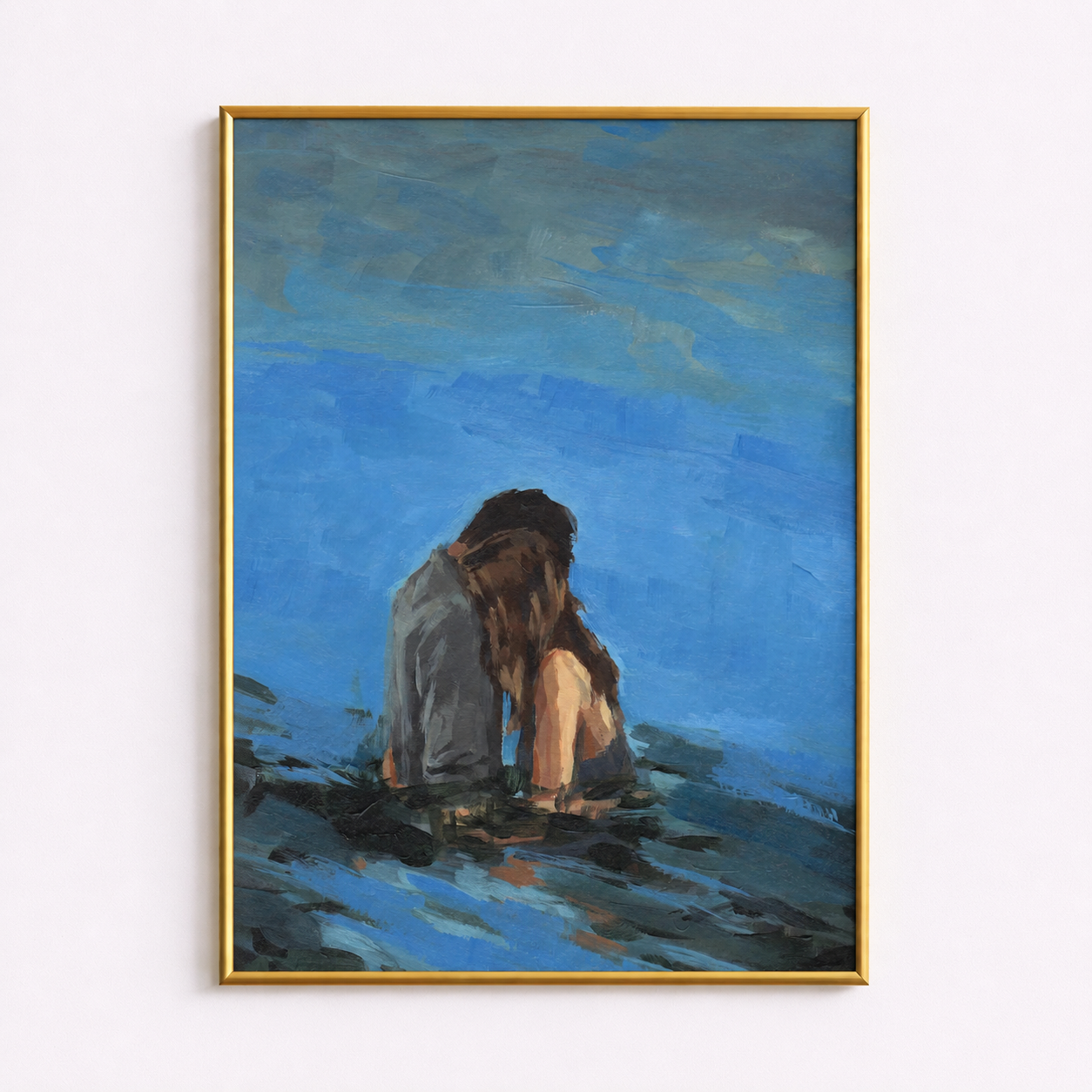 Together in Silence Poster – Contemporary Romantic Wall Art