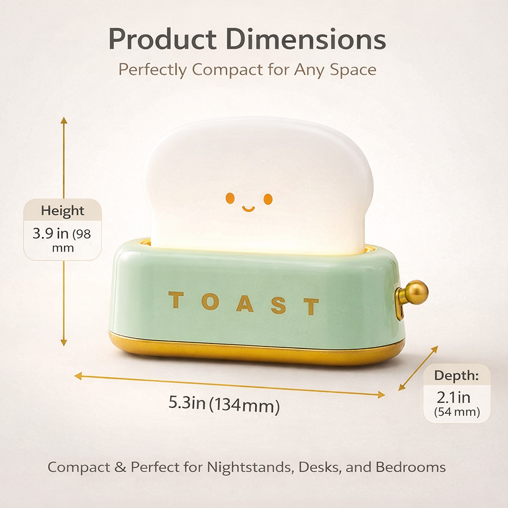ToastGlow Rechargeable Night Light
