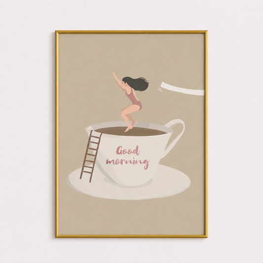 Good Morning Coffee Poster – Cozy Minimalist Wall Art