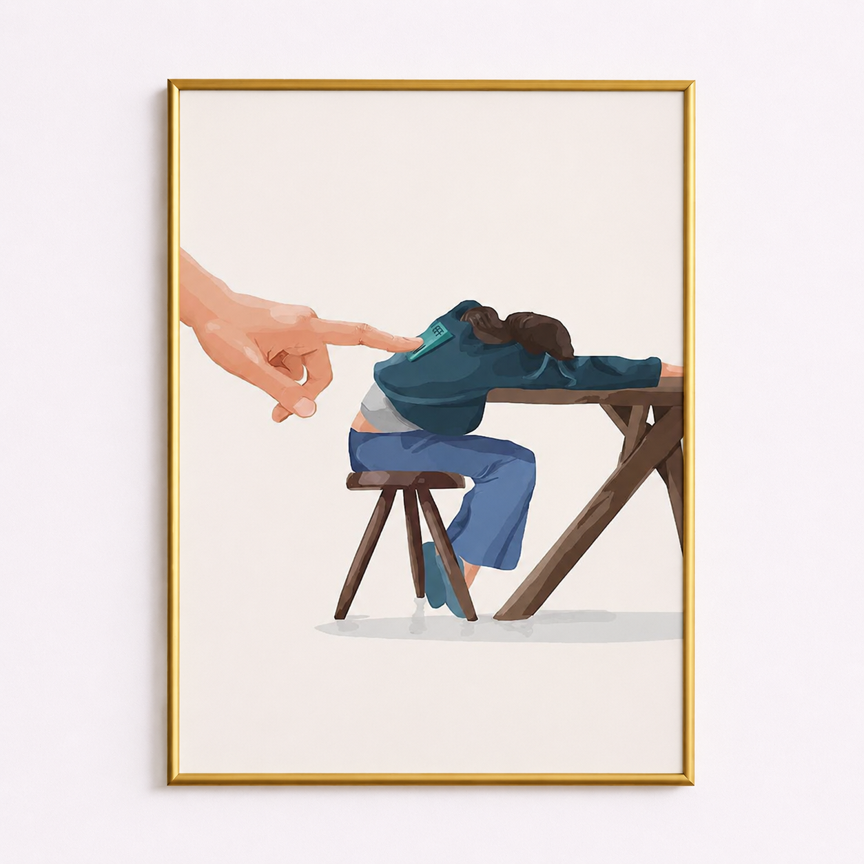 Burnout Mode Poster – Minimalist Modern Lifestyle Wall Art