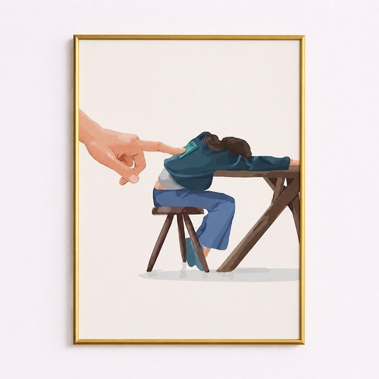 Burnout Mode Poster – Minimalist Modern Lifestyle Wall Art