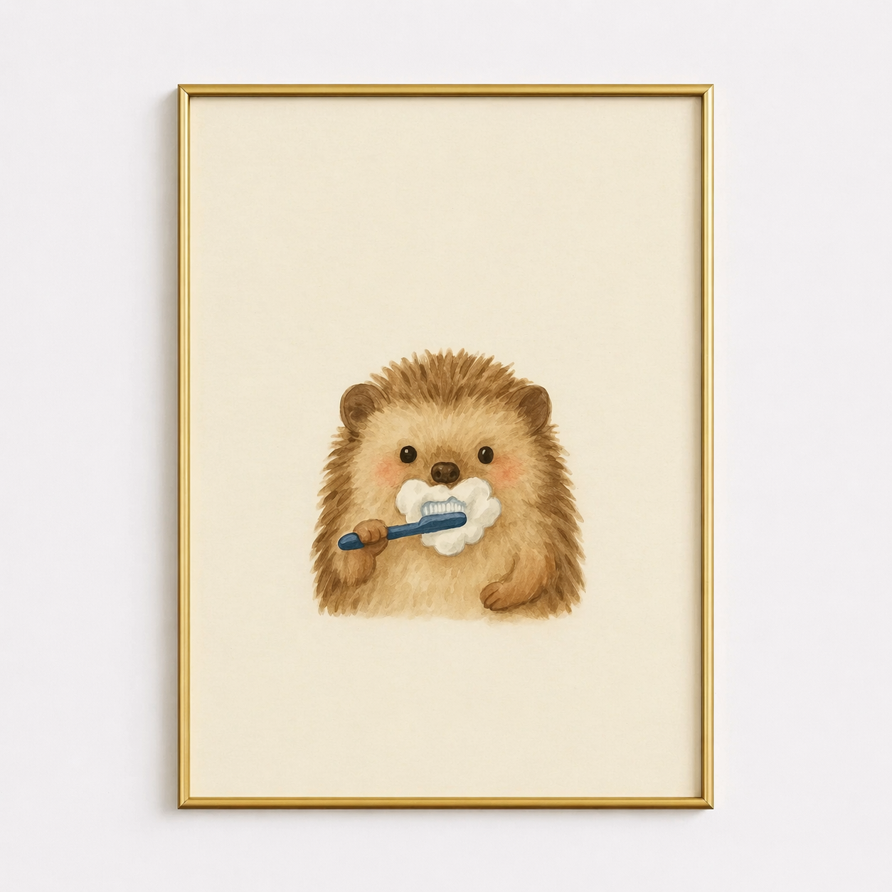 Morning Routine – Cute Hedgehog Poster