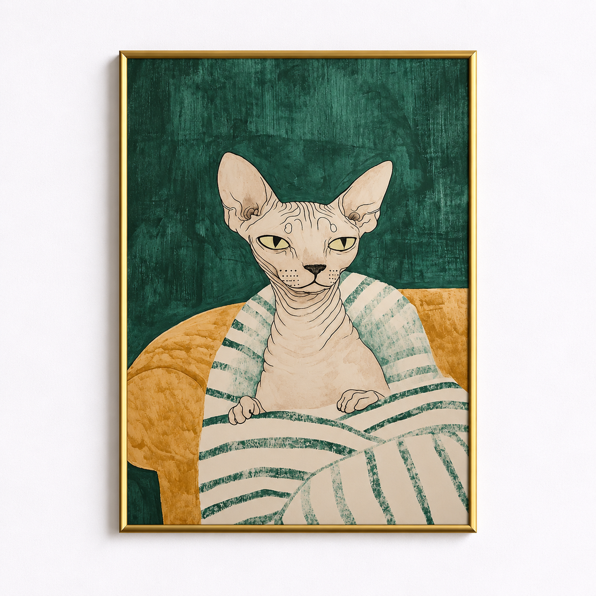 Too Chic to Care Sphynx Cat Poster