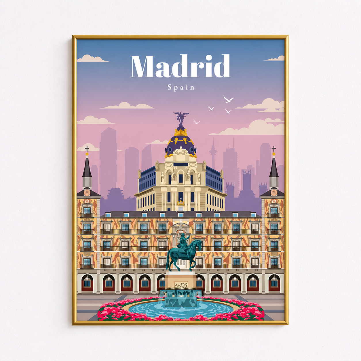 Madrid Spain Poster – Vintage Travel Wall Art