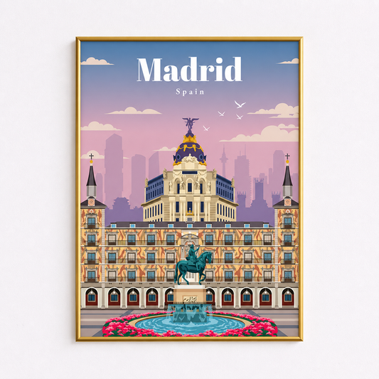 Madrid Spain Poster – Vintage Travel Wall Art