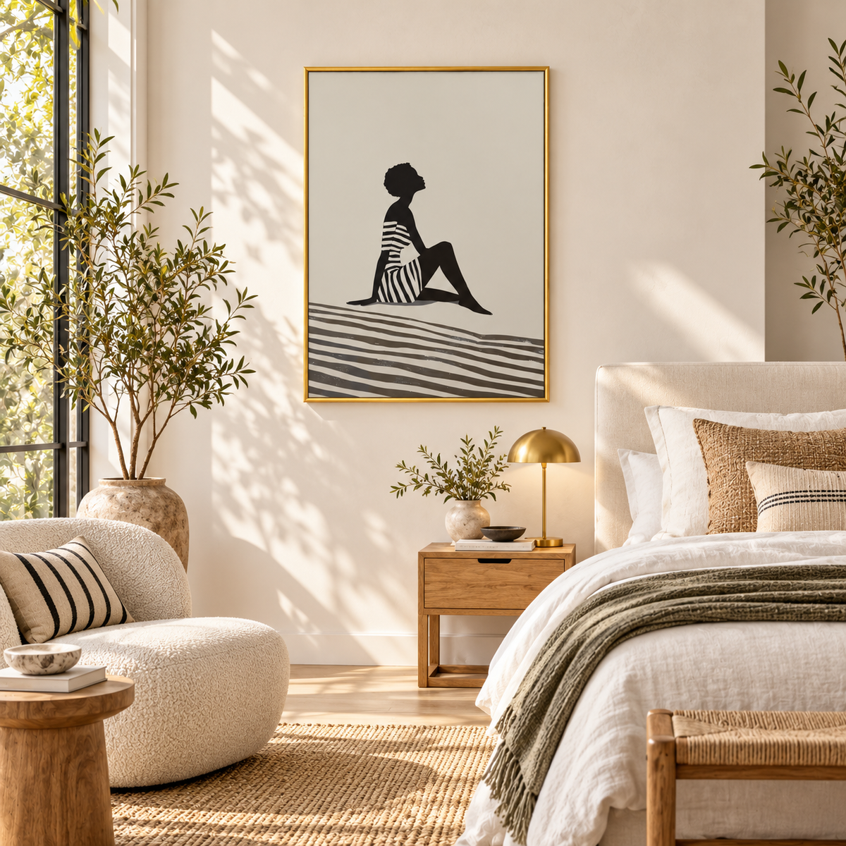 Quiet Horizon Minimalist Figurative Art Poster