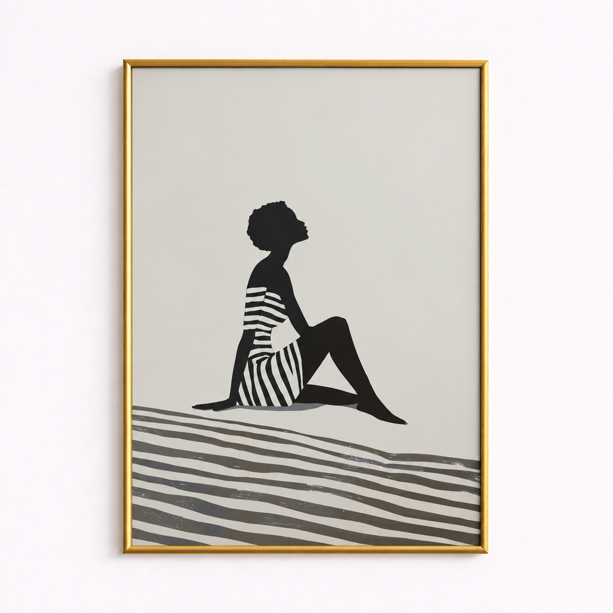 Quiet Horizon Minimalist Figurative Art Poster