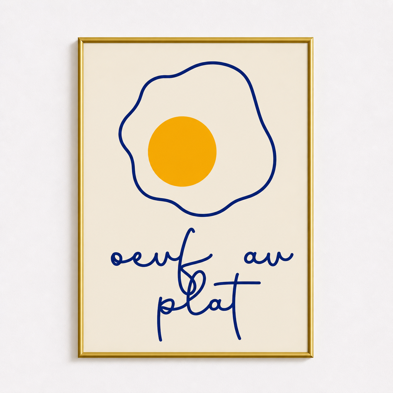 Minimal Egg Poster – Scandinavian Kitchen Wall Art