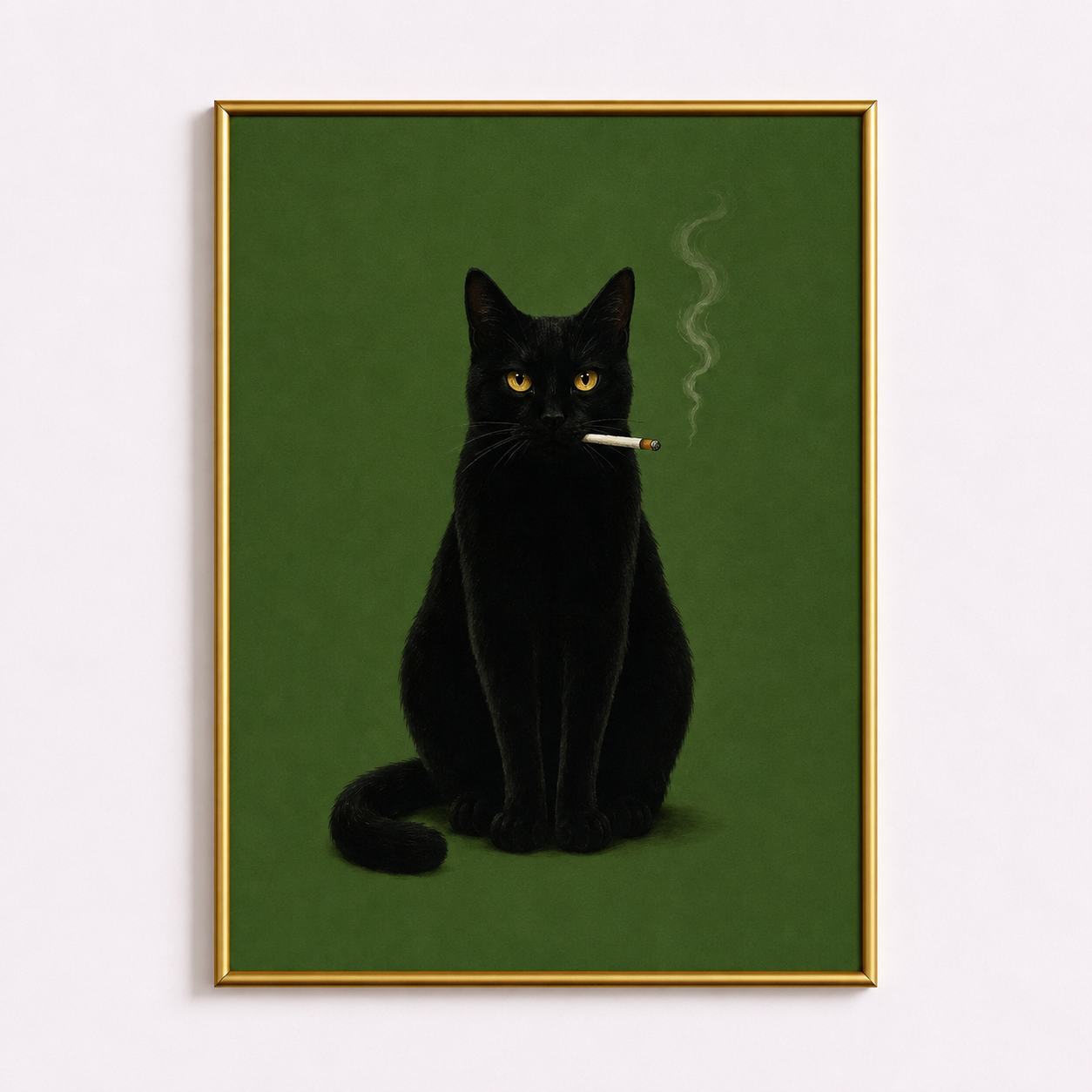Smoke & Shadows – Black Cat Wall Art