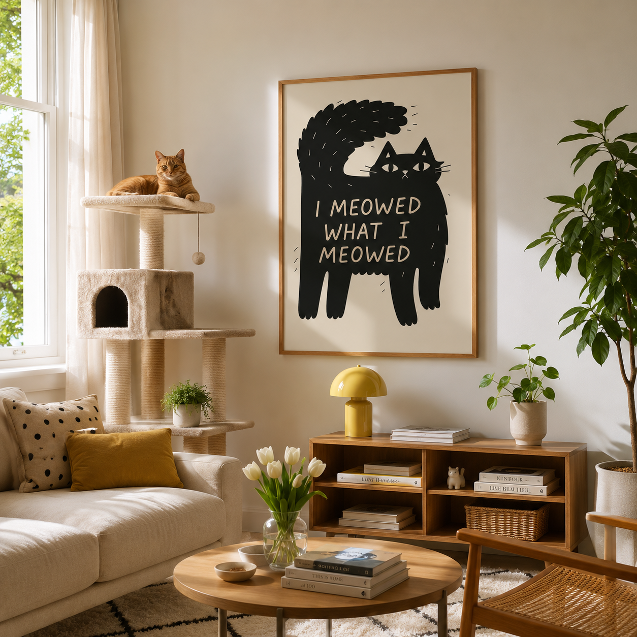I Meowed What I Meowed – Funny Cat Typography Poster