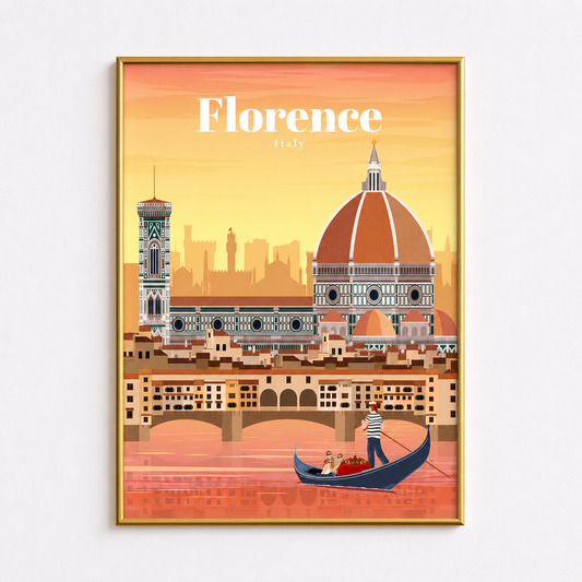Florence Italy Poster – Vintage Travel Wall Art