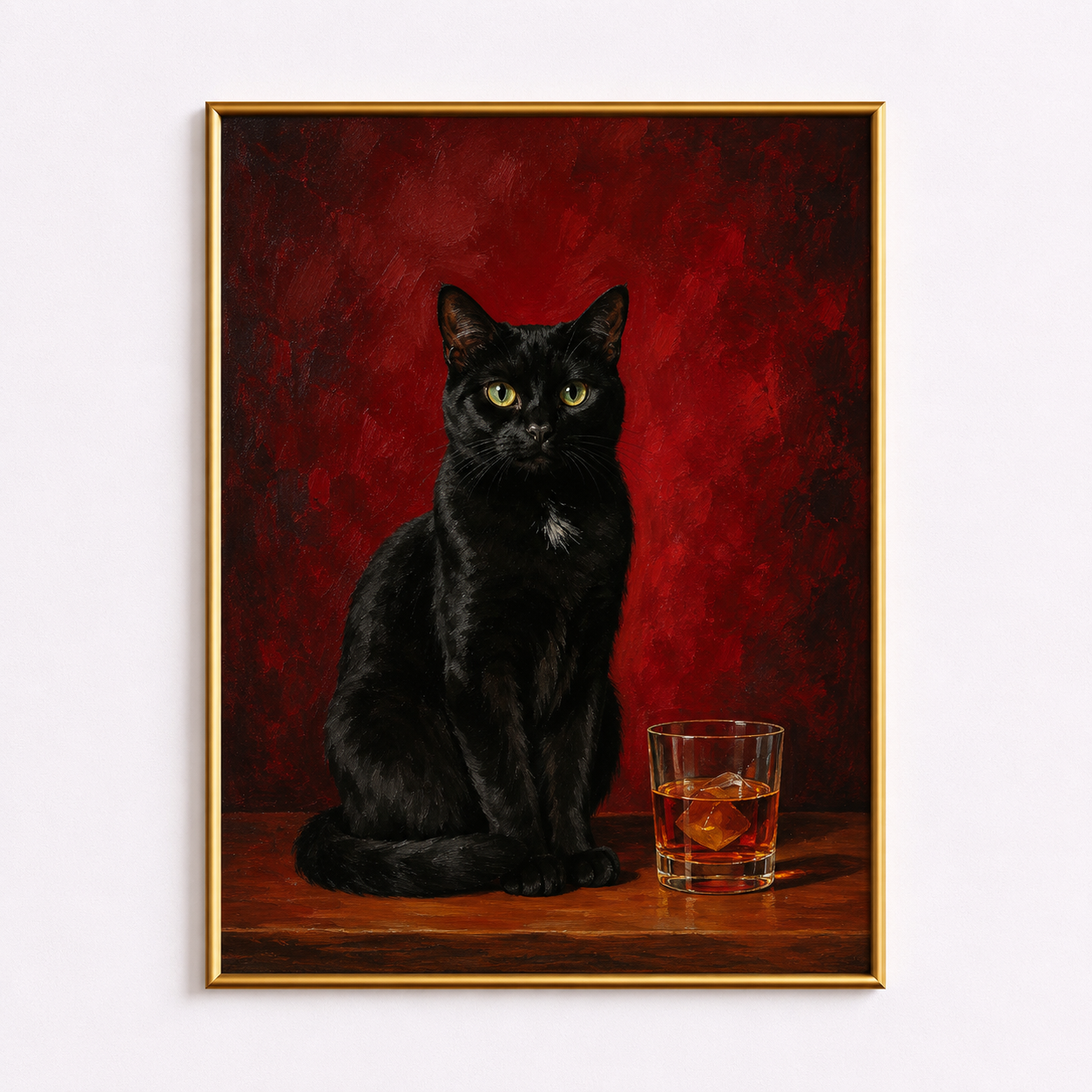 Crimson Reserve – Black Cat Wall Art