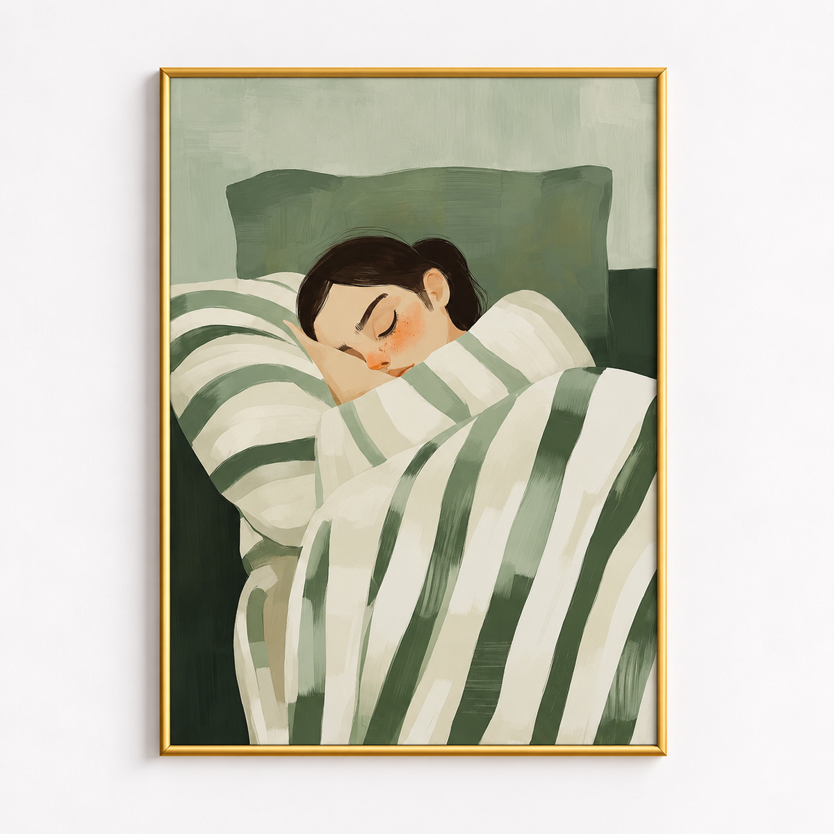 Wrapped in Quiet Cozy Figurative Art Poster