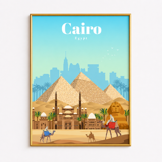 Cairo Egypt Poster – Vintage Travel Wall Art