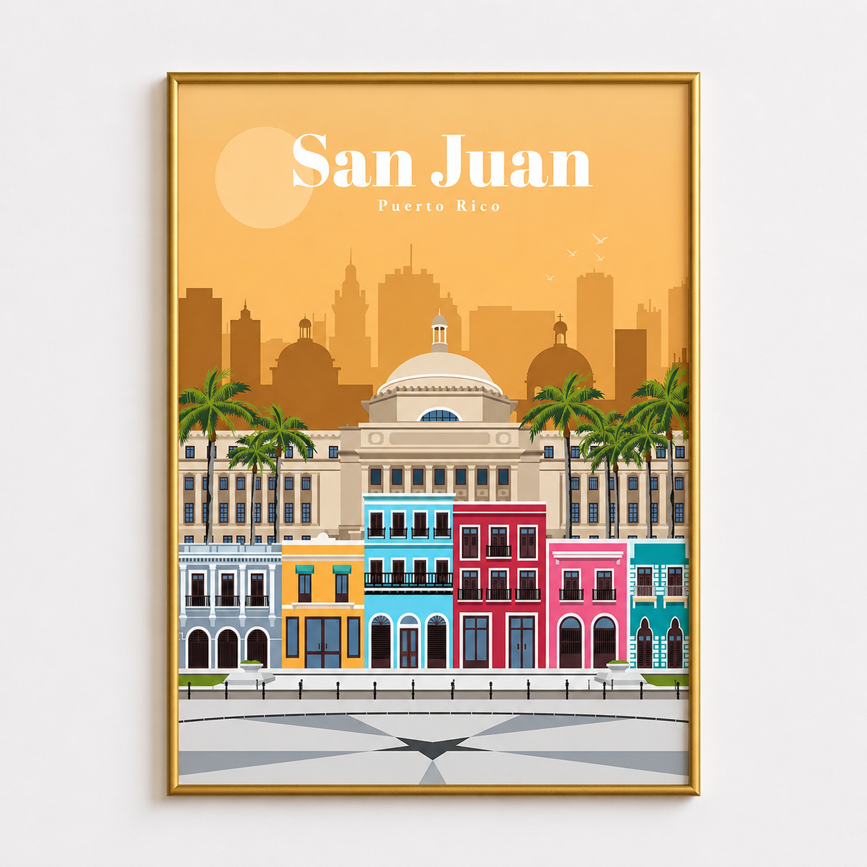 San Juan Puerto Rico Poster – Vintage Travel Wall Art