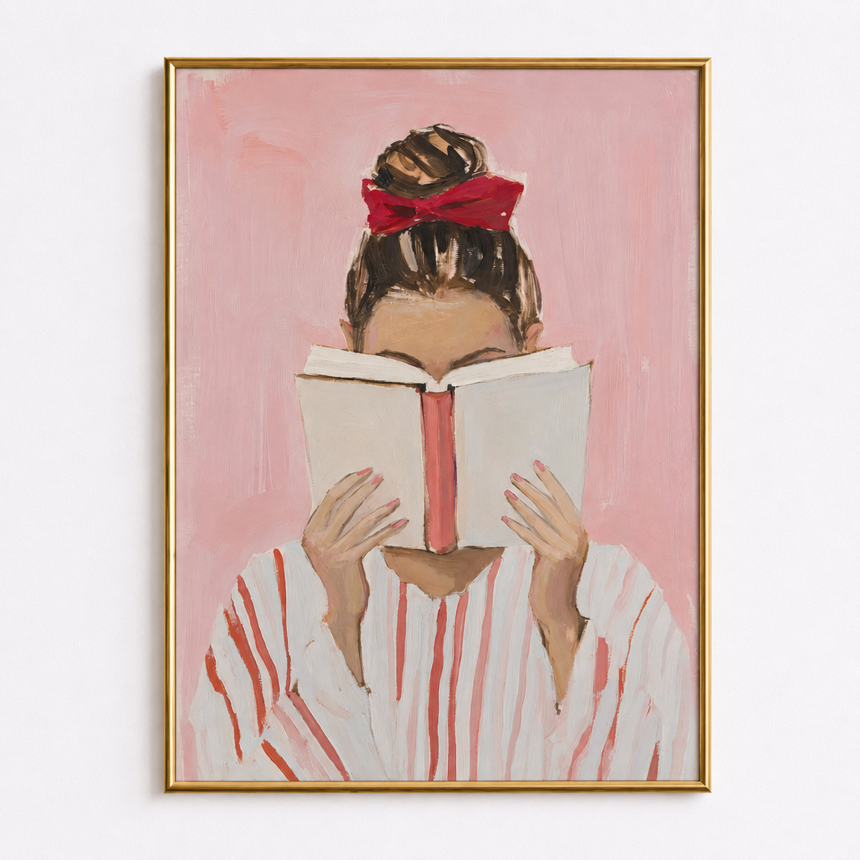 Blush Pages Poster – Feminine Reading Wall Art