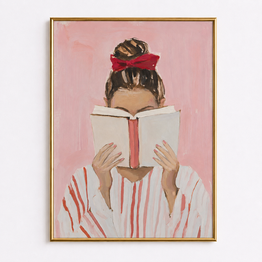 Blush Pages Poster – Feminine Reading Wall Art