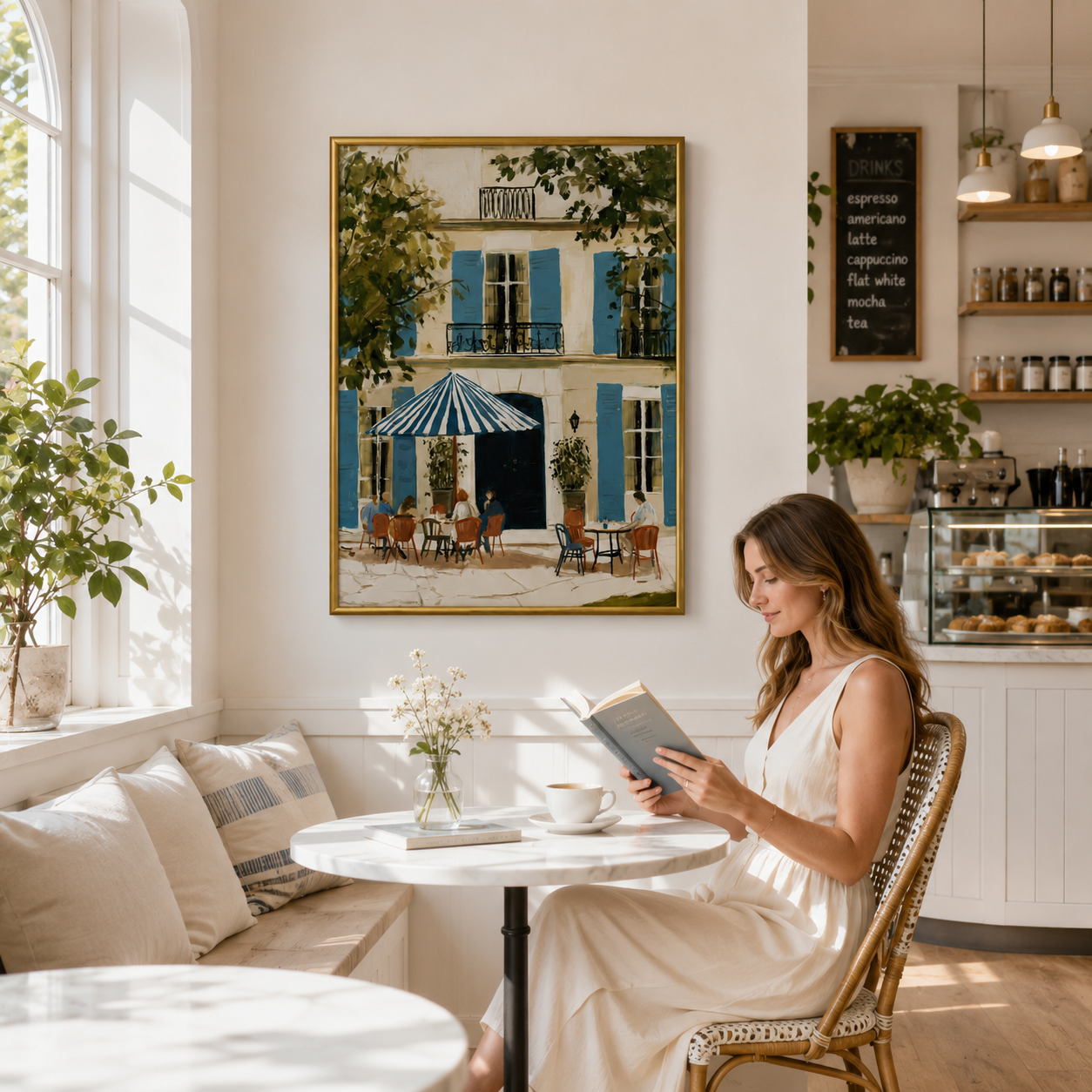 Provence Café Afternoon Poster – French Café Wall Art