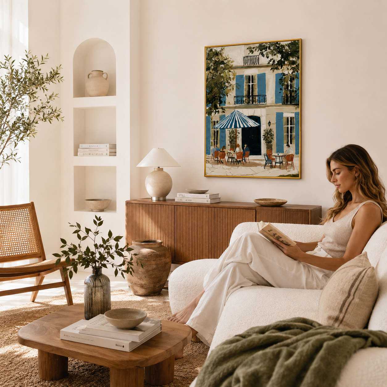 Provence Café Afternoon Poster – French Café Wall Art