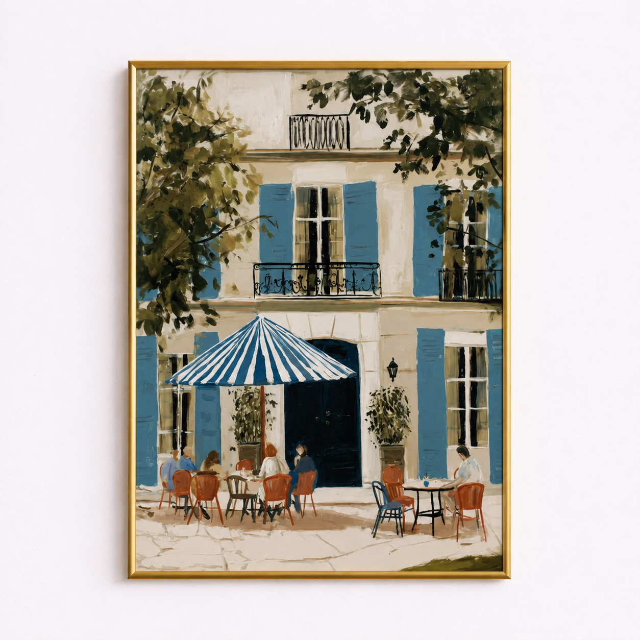 Provence Café Afternoon Poster – French Café Wall Art