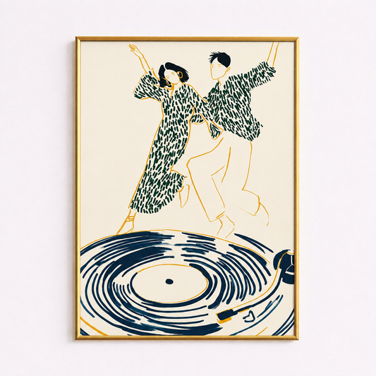 Spin Into Love Poster – Dancing Vinyl Wall Art