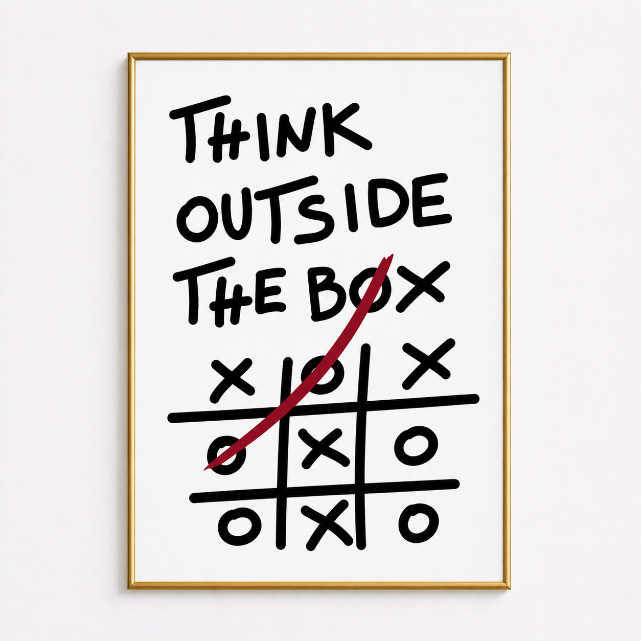 Think Outside The Box Poster – Creative Mindset Wall Art